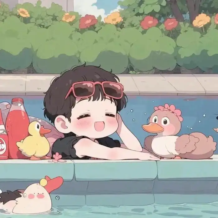 Ảnh chibi nam cực dễ thương với phong cách anime