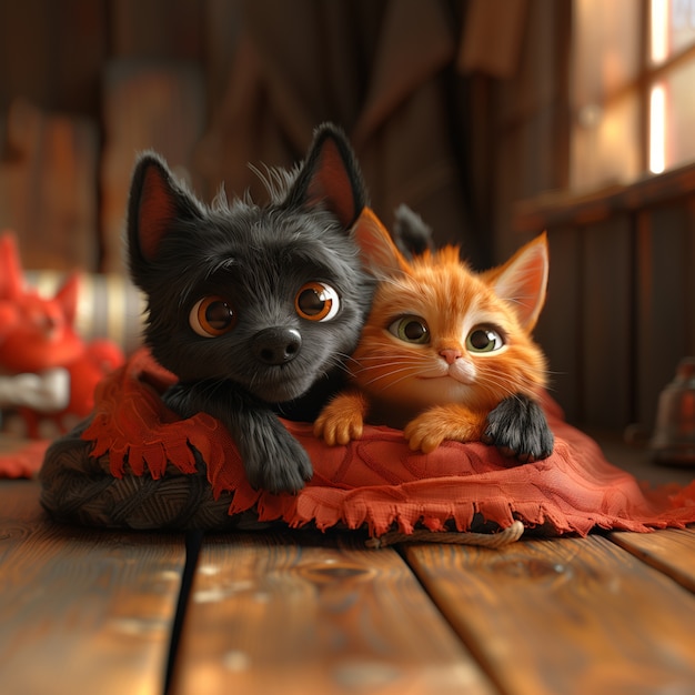 Bức ảnh mèo đen anime và những người bạn thân thiết - Tình bạn vĩnh cửu