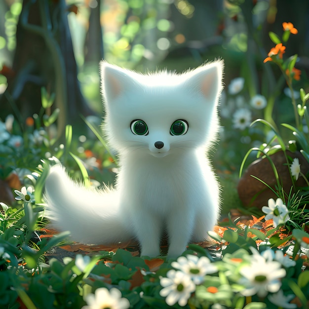 Cáo hoạt hình dễ thương hóa thân thành ảnh mèo đen anime, một phiên bản cực ngầu