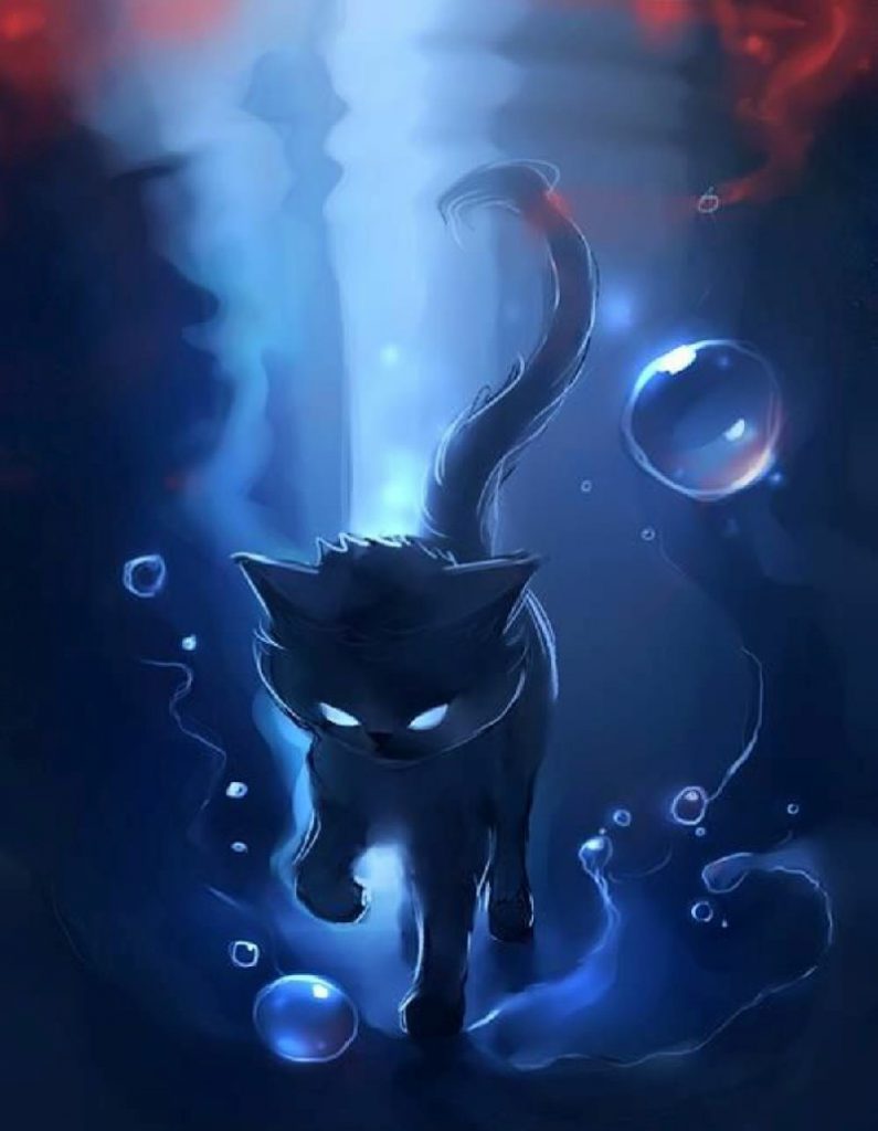 Mèo đen anime dễ thương, ảnh mèo đen anime​ đẹp mê ly - 2025