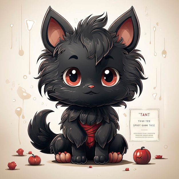 Bé sói con lai mèo đen anime cực cute, nhìn là muốn xỉu luôn!