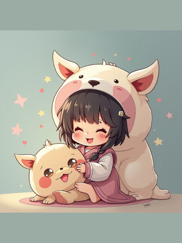 Ảnh chibi cute với biểu cảm ngộ nghĩnh, tươi tắn