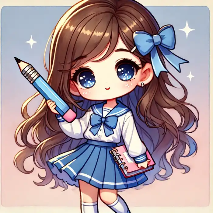 Ảnh chibi cute​ về nữ sinh xinh xắn