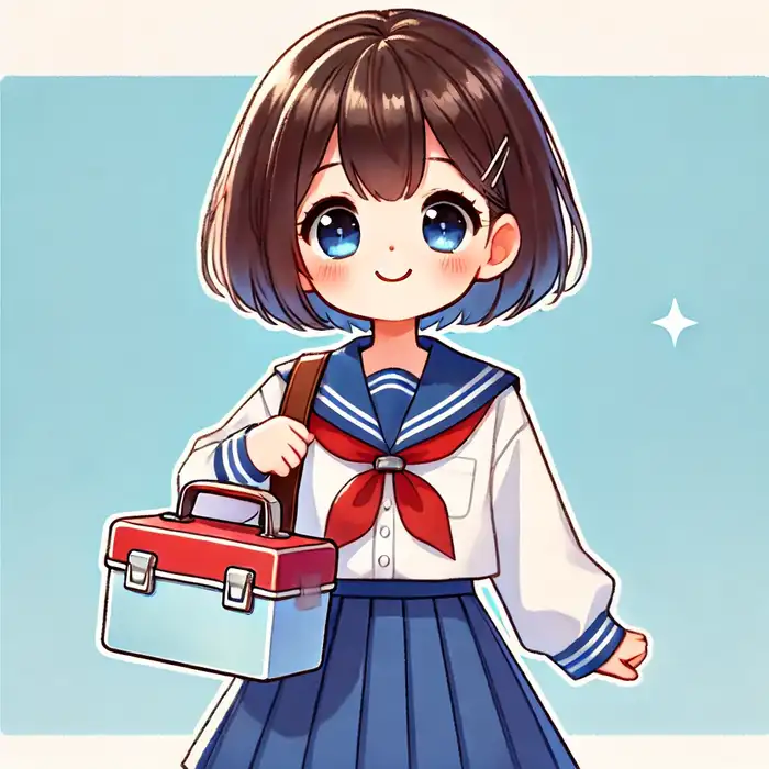 Ảnh chibi cute nữ sinh dễ thương, phong cách đơn giản