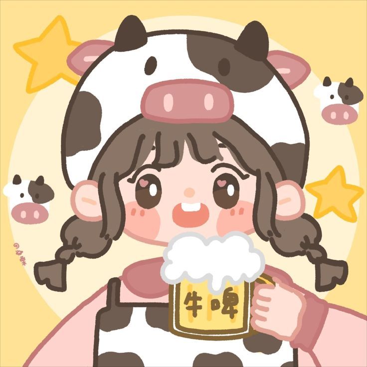 Ảnh chibi cute bé gái xinh xắn với biểu cảm đáng yêu