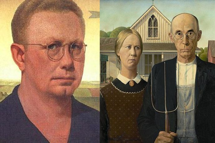 Bức tranh American Gothic của Grant Wood