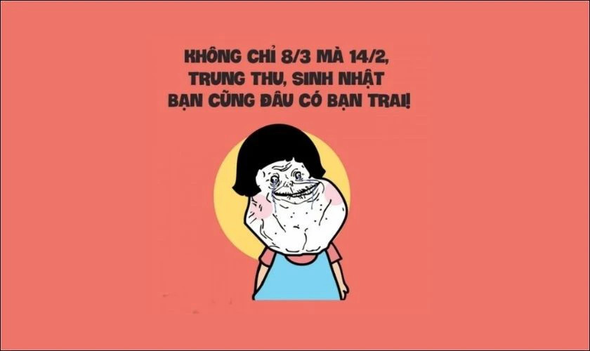 Ảnh chế chúc mừng 8/3 gửi đến bạn bè được sử dụng phổ biến