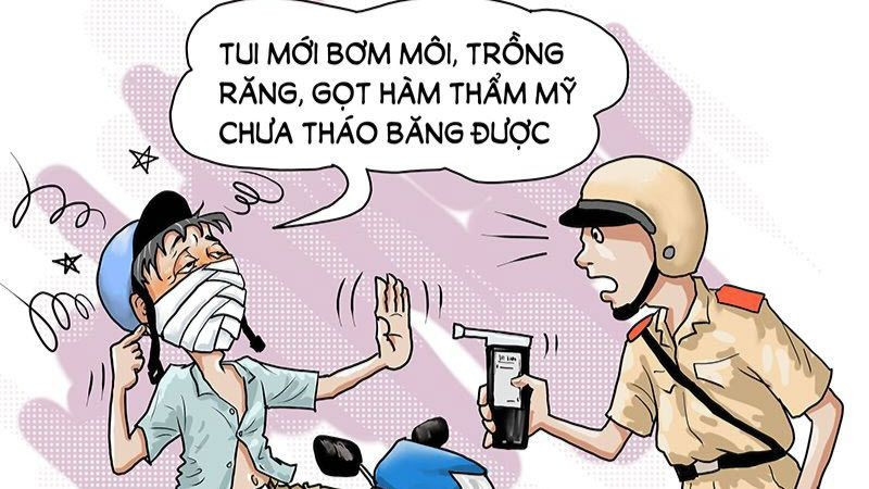 Biếm họa hài hước phê phán thói quen uống quá chén