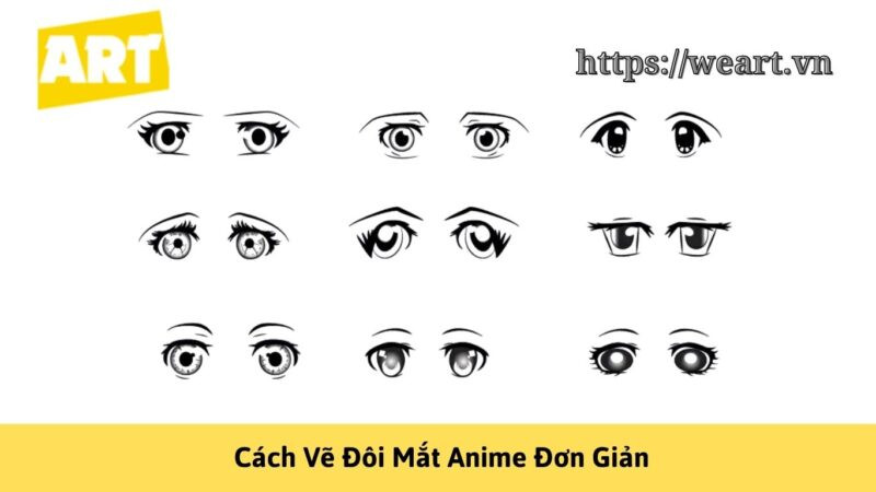Cách vẽ đôi mắt anime đơn giản
