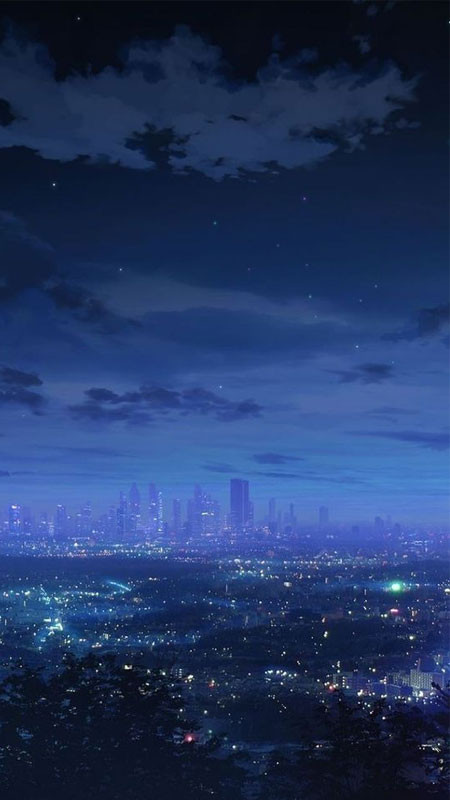 Cảnh đường phố vắng vẻ trong mưa với ánh đèn lofi mờ ảo