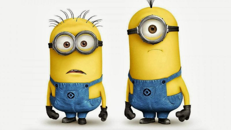 Chú Minion Kevin với biểu cảm nghiêm túc hoặc quyết tâm