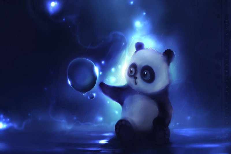 Hình ảnh gấu trúc 3D trong rừng tre