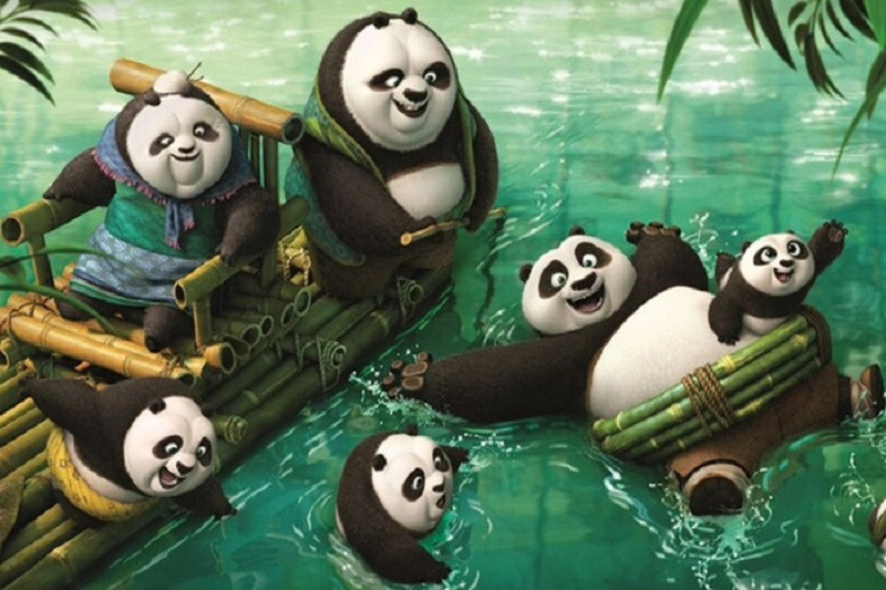 Hình ảnh gấu trúc 3D với chi tiết lông