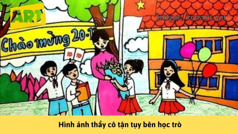 Tuyển Tập Vẽ Tranh 20/11 Lớp 8 Đẹp Nhất Đầy Ý Nghĩa