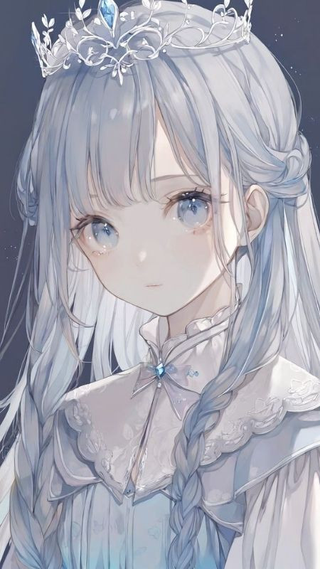 Hình vẽ tiểu thư Anime nhẹ nhàng, đơn giản và đáng yêu