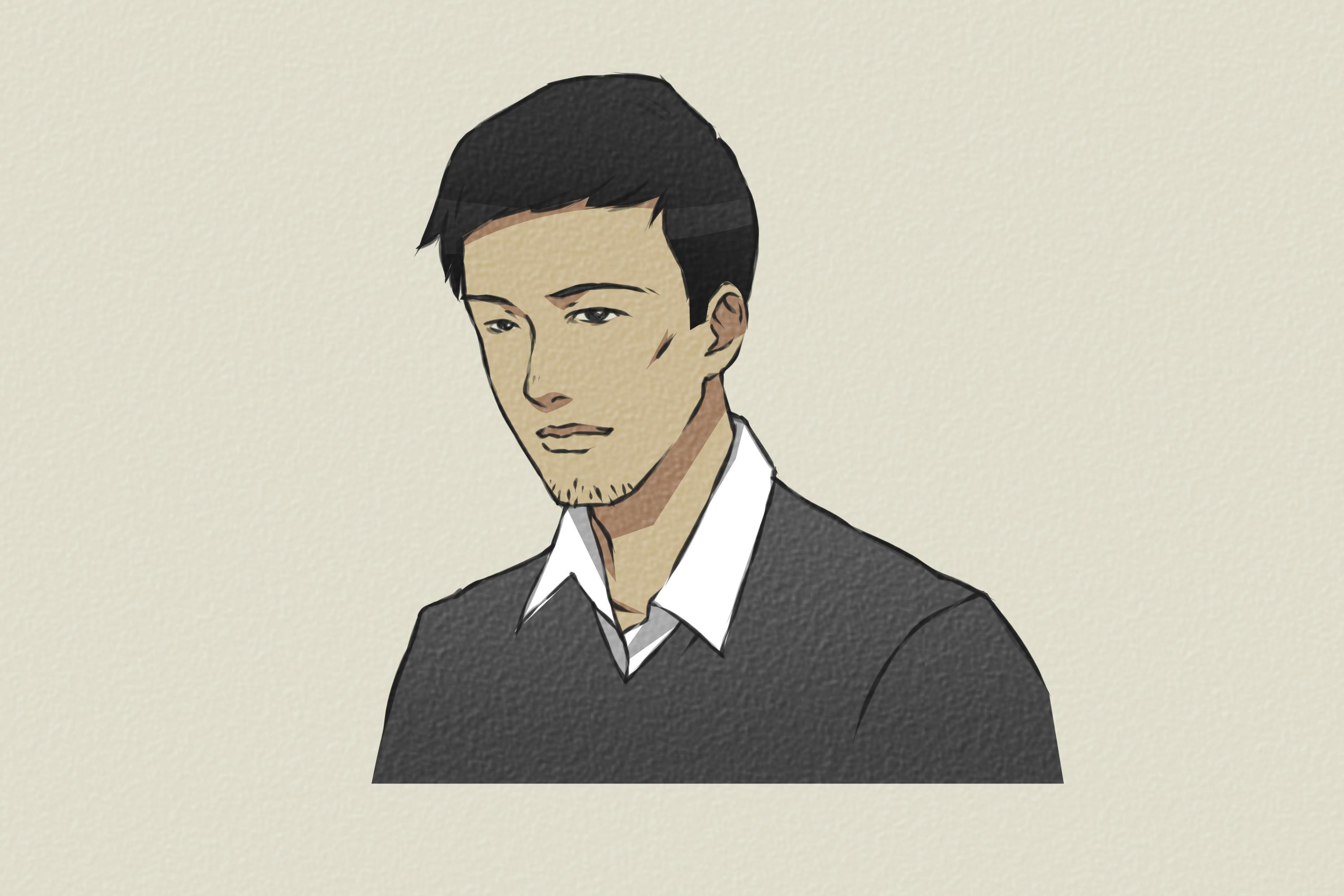 Hoàn thiện bản phác thảo khuôn mặt người với việc thêm tai và tóc