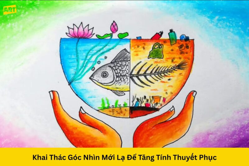 Cảnh một dòng sông bị ô nhiễm nặng nề nhìn từ trên cao, với các nhà máy xả thải trực tiếp ra sông