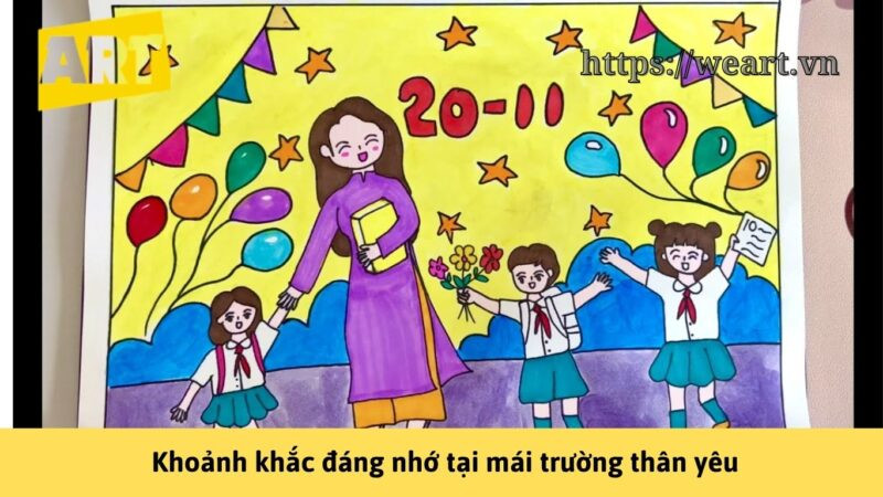 Tuyển Tập Vẽ Tranh 20/11 Lớp 8 Đẹp Nhất Đầy Ý Nghĩa
