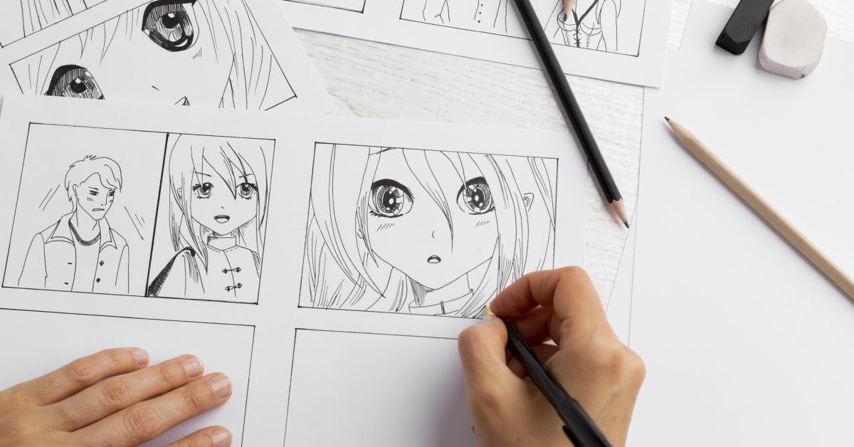 Ví dụ minh họa kỹ thuật đi nét và đánh bóng cơ bản cho tranh vẽ anime nữ bằng bút chì tạo chiều sâu