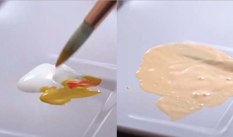 Các màu cơ bản cần thiết để pha màu da người tô tượng