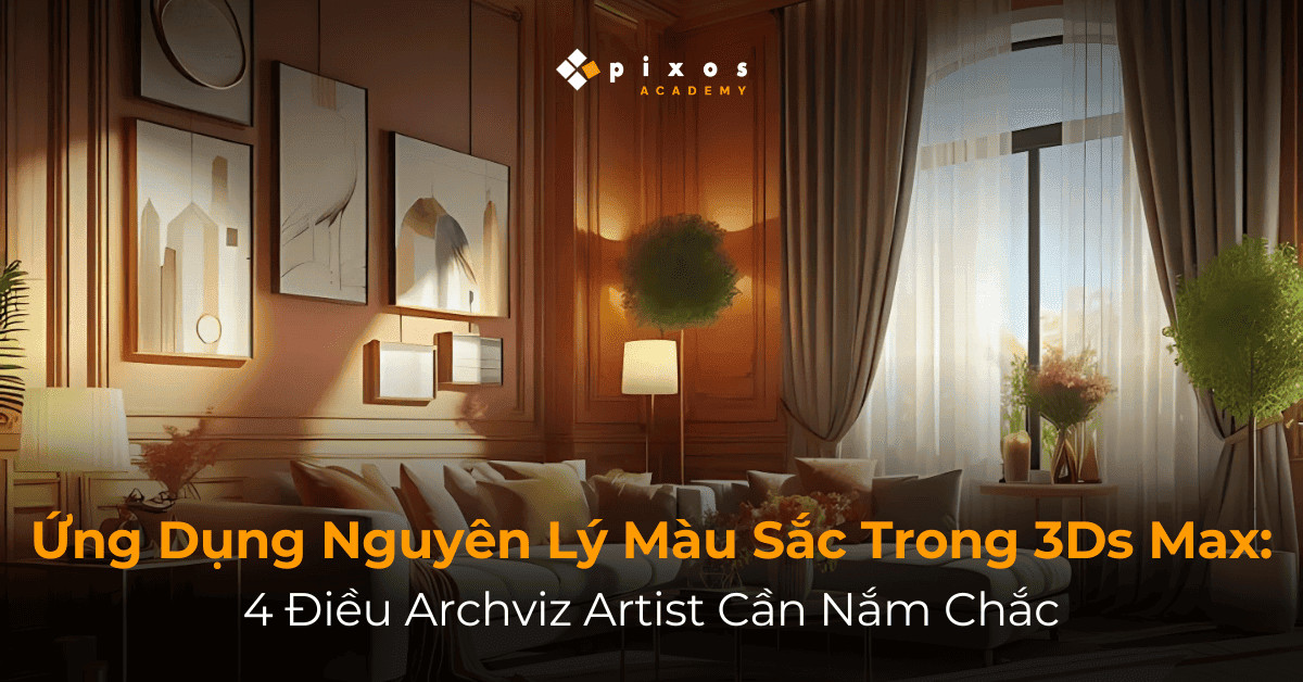 Tranh phong cảnh ứng dụng hiệu ứng màu sắc để tạo chiều sâu và cảm giác không gian bao la, hút mắt người xem