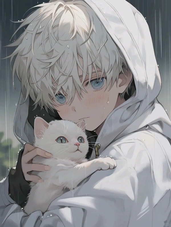 Một chàng trai anime cô đơn nhìn ra khung cửa sổ