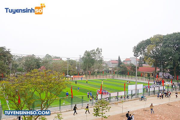 Một góc tòa nhà học tập tại trường UTT Vĩnh Phúc