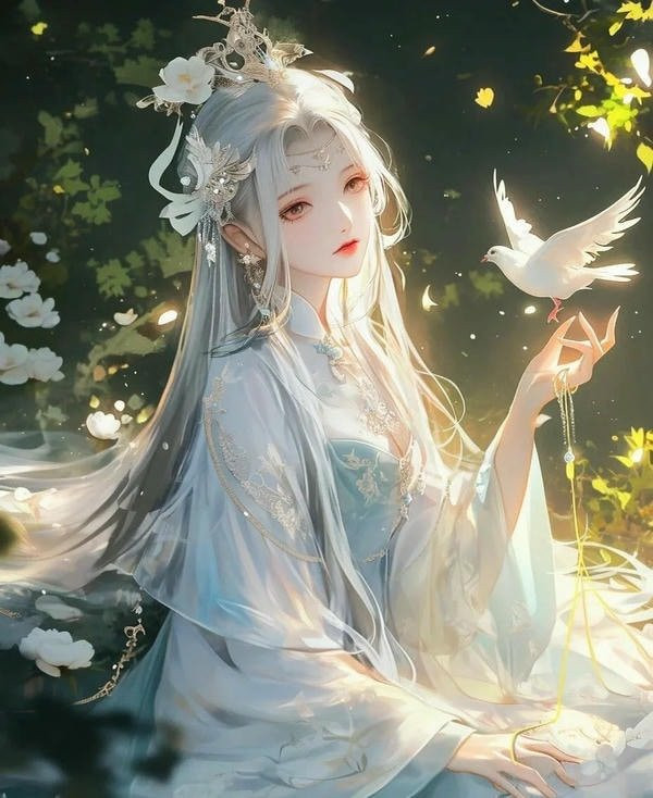 Nàng thơ anime cổ trang với vẻ đẹp mong manh