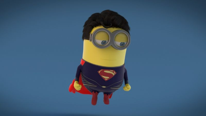 Nhóm Minion đeo kính và yếm bò cùng nhau vui đùa