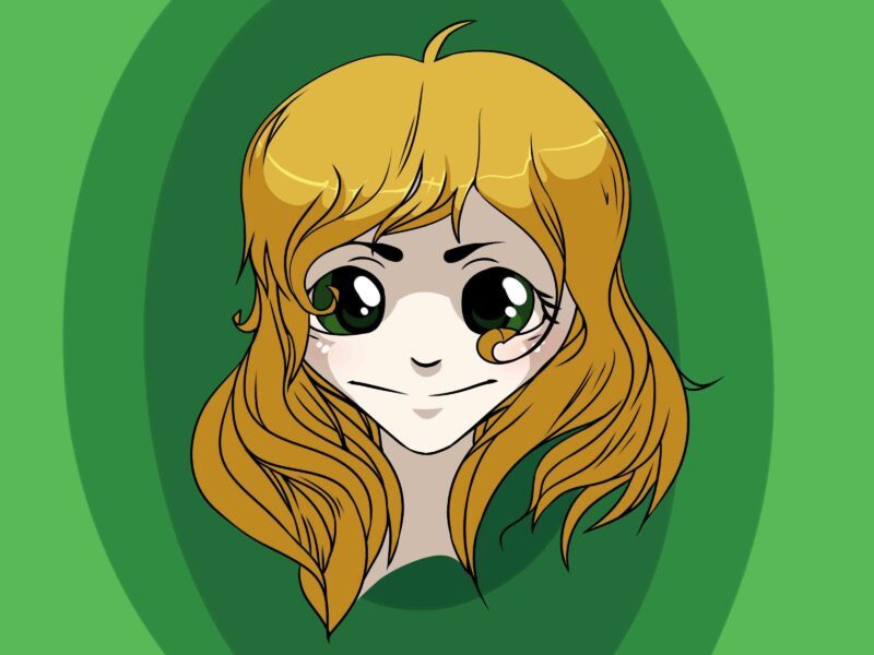 Phác họa hình dáng đầu và đường chân tóc cơ bản cho nhân vật anime nữ tóc ngắn