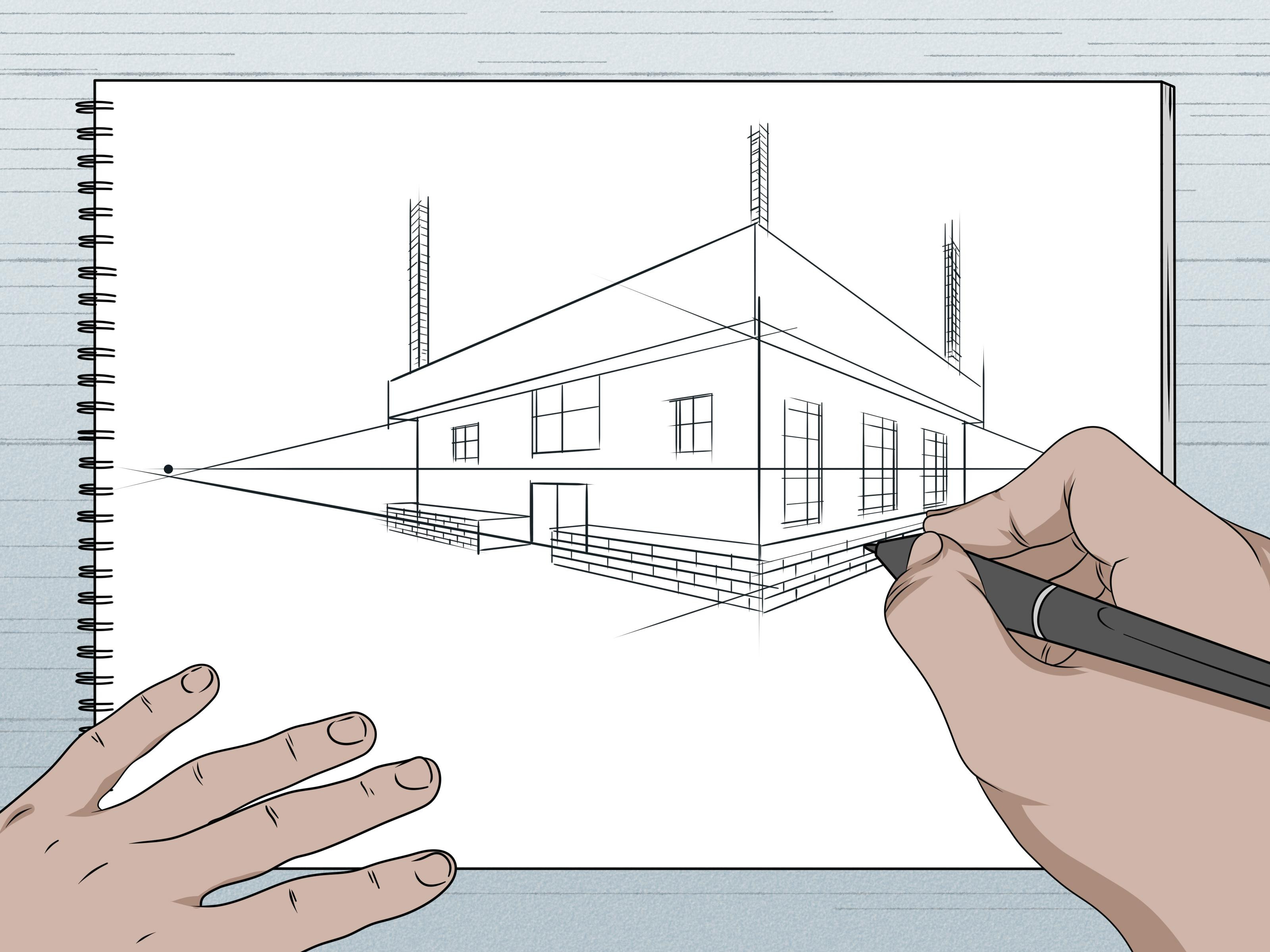 Phác thảo hình dáng khối tổng thể của tán lá cây đơn giản trước khi vẽ chi tiết