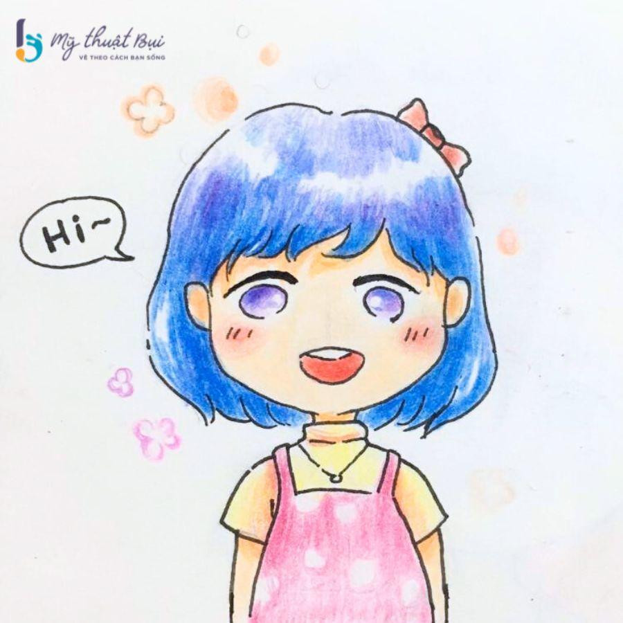 Các bước phác thảo khung đầu tròn to và thân hình nhỏ nhắn cho nhân vật chibi