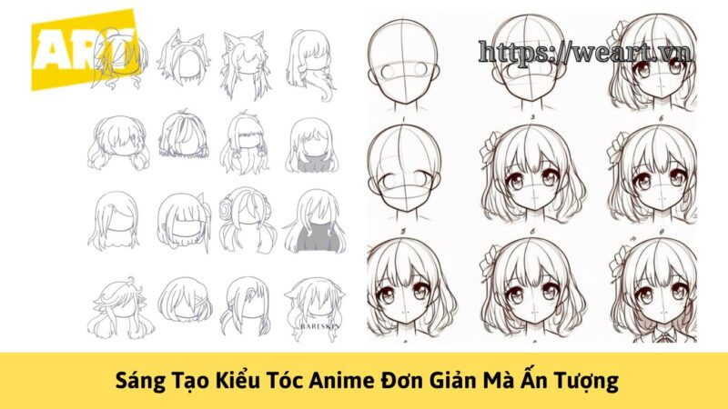 Sáng tạo kiểu tóc anime đơn giản mà ấn tượng