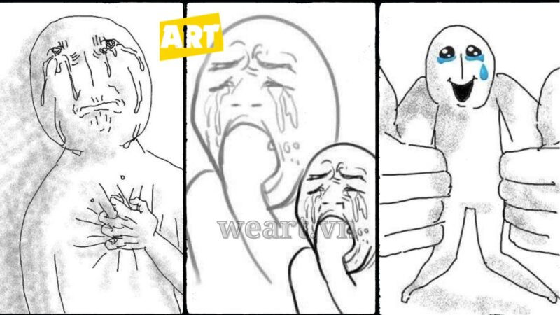 Hình ảnh minh họa tổng hợp nhiều meme khóc khác nhau