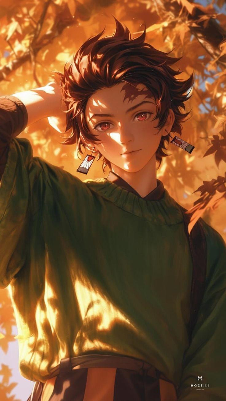 Tanjiro trong tư thế sẵn sàng chiến đấu