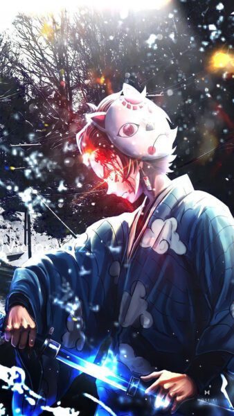 Tanjiro với ánh mắt quyết tâm