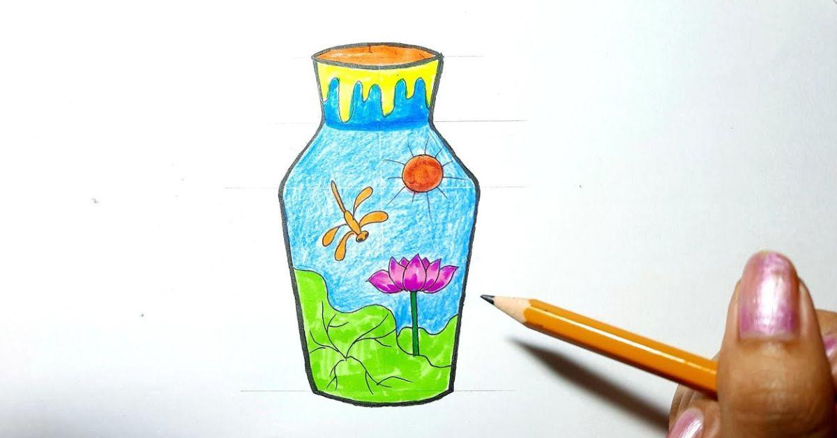 Cách tô màu và đánh bóng để tạo khối cho tranh vẽ bình hoa lớp 7