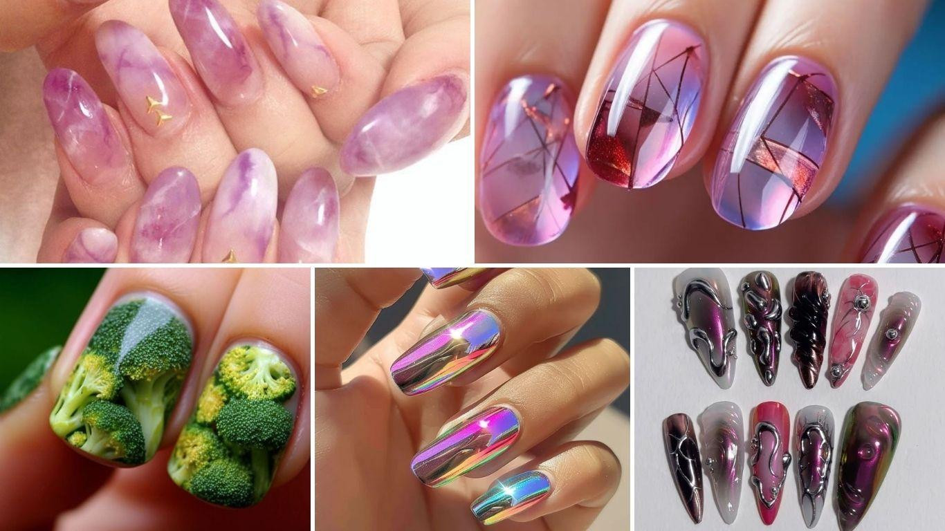 Tranh vẽ bướm theo phong cách trừu tượng với các mảng màu sắc rực rỡ đan xen và hình dáng cách điệu độc đáo