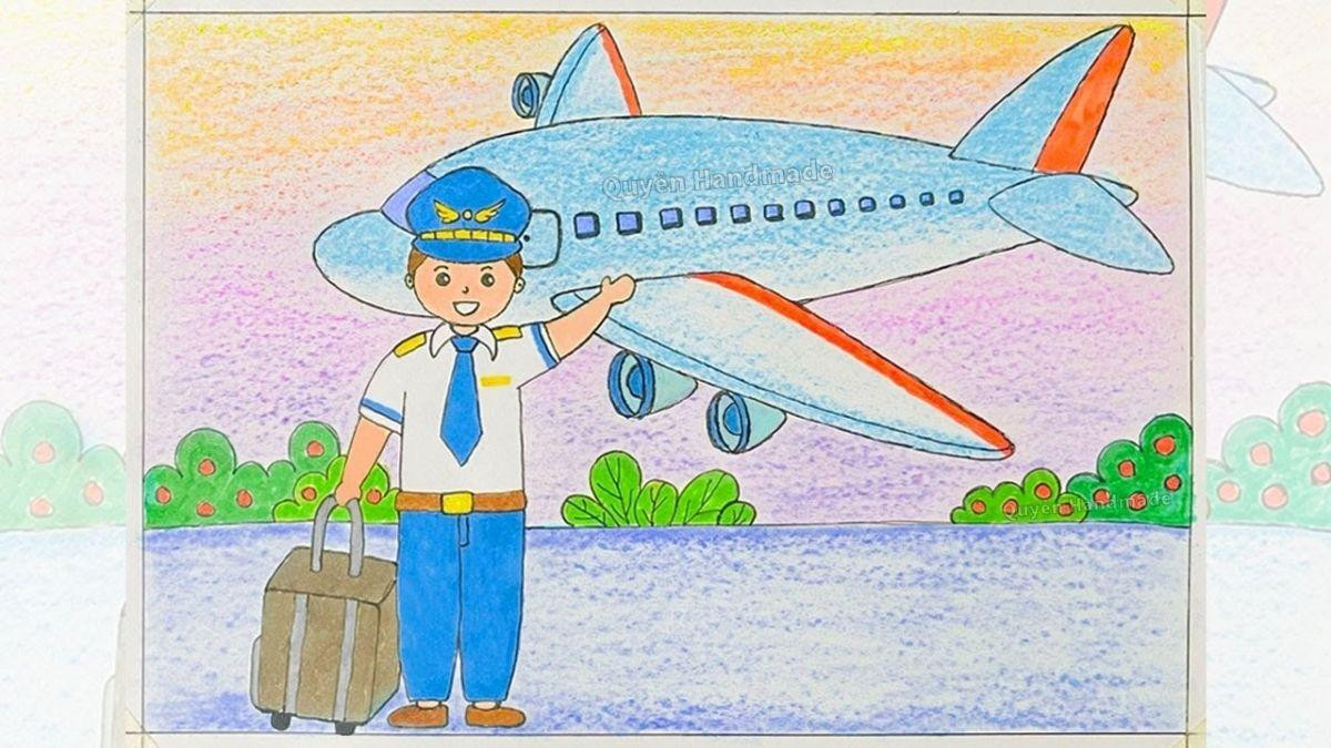 Tranh vẽ ước mơ nghề nghiệp với đa dạng các ngành nghề như bác sĩ, phi hành gia