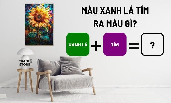 Ứng dụng màu nâu xám pha từ xanh lá và tím trong tranh vẽ phong cảnh chân thực