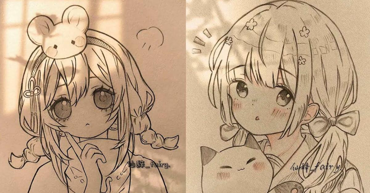 Các bước chi tiết vẽ mũi miệng và tinh chỉnh đường viền cằm cho khuôn mặt anime một cách đơn giản nhất
