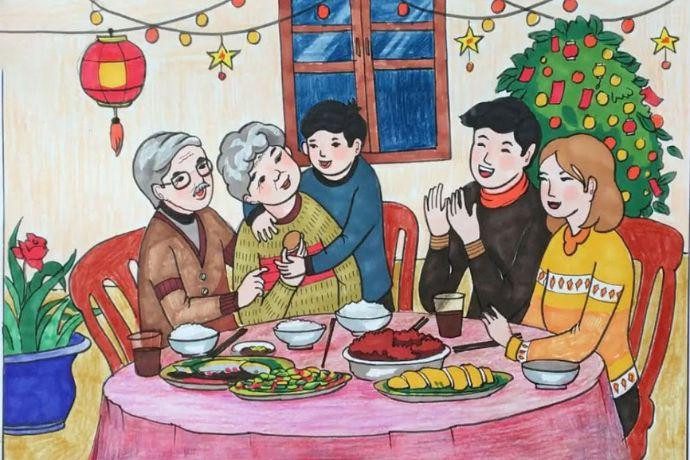 Cảnh gia đình quây quần vui vẻ trong một buổi dã ngoại