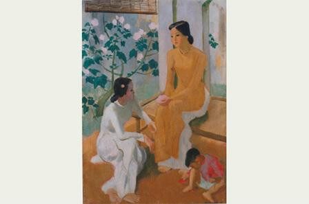 Bức tranh minh họa một cảnh trong tác phẩm văn học cổ điển Việt Nam với nhân vật chính đầy biểu cảm