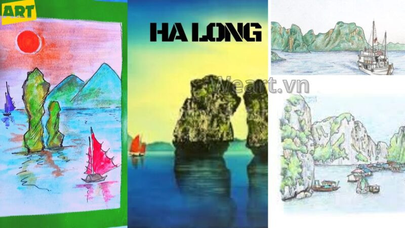 Khám phá cách vẽ Vịnh Hạ Long hùng vĩ nên thơ