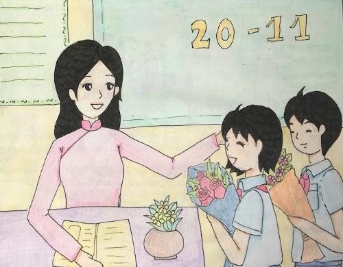 Ý tưởng vẽ tranh trang trí báo tường chủ đề ngày nhà giáo Việt Nam 20 tháng 11 ý nghĩa