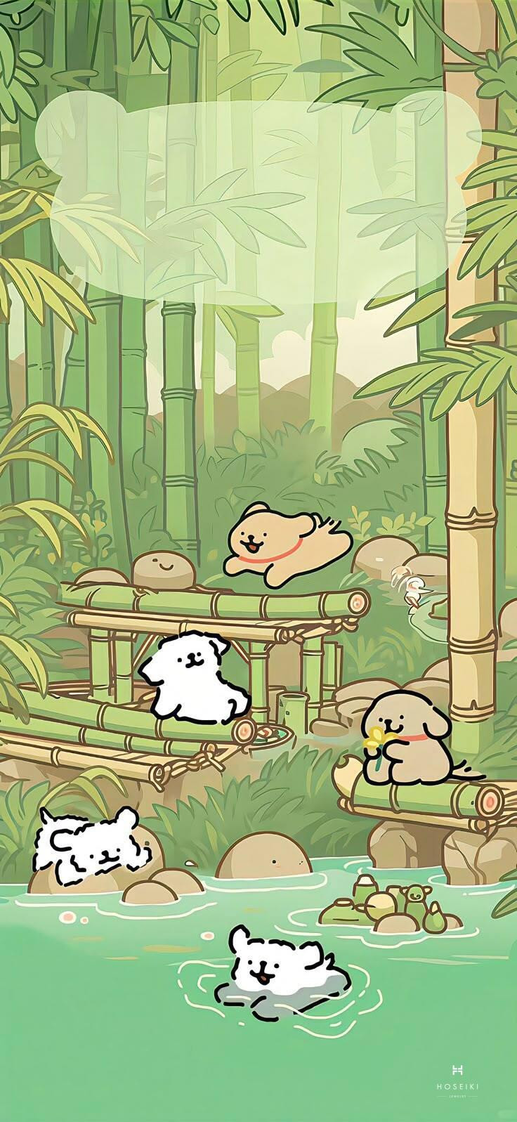 Hình nền cute với nhân vật hoạt hình vui nhộn