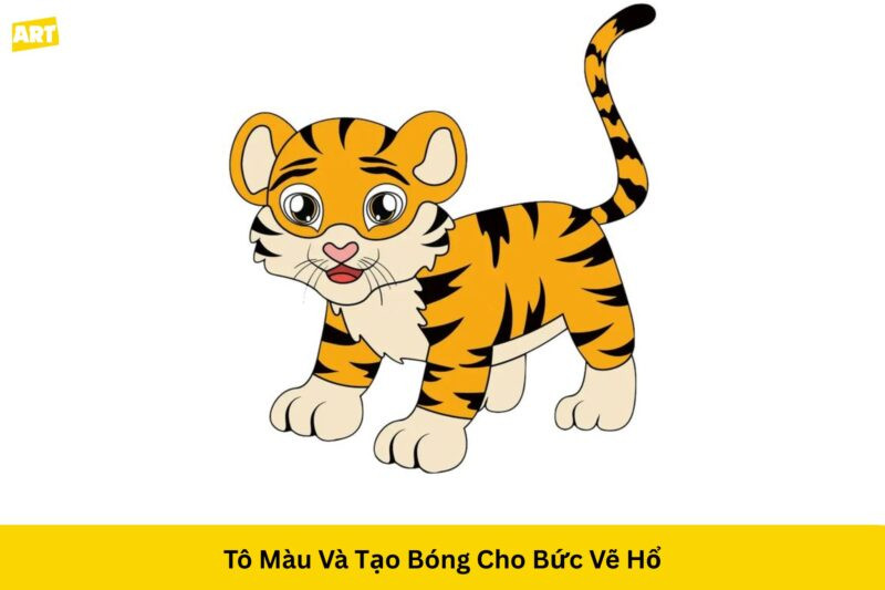 Tô màu và tạo bóng cho bức vẽ hổ
